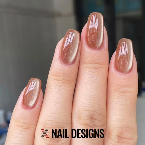 Elegant Nude Shimmer Nail Designs