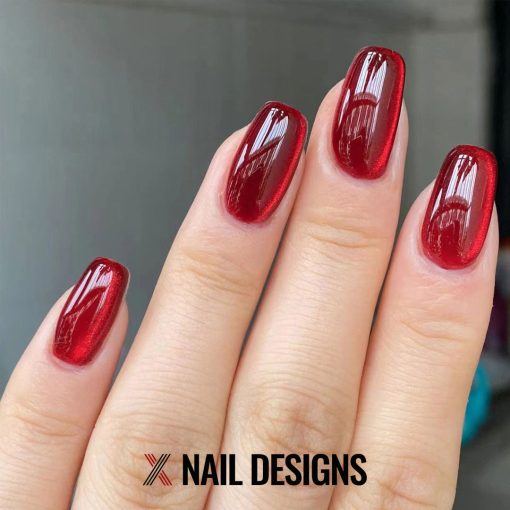 Timeless Elegance: High-Gloss Red Nail Designs